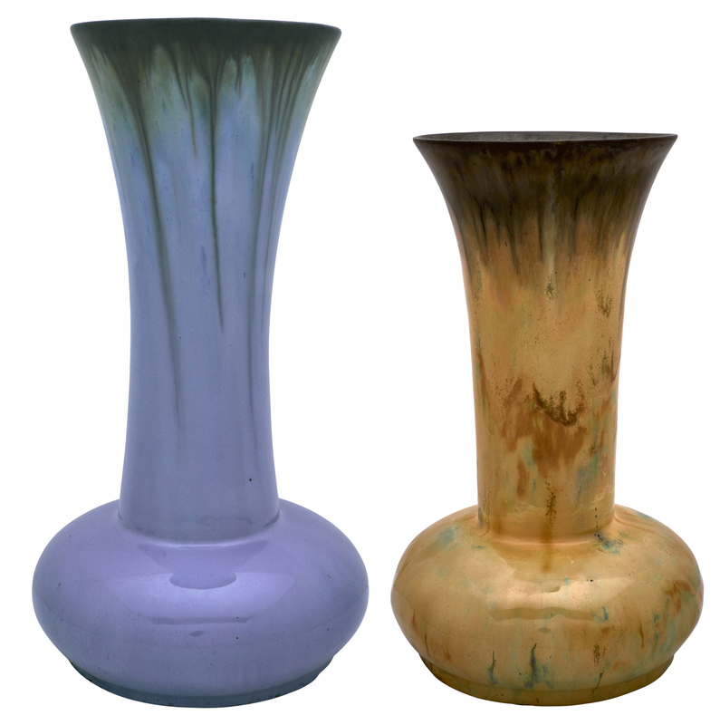 Fulper vases, two 