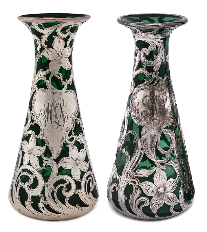 American art nouveau vases