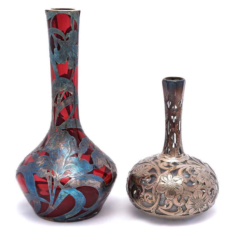 American art nouveau vases, two