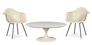 Charles Eames for Herman Miller chairs and Knoll Saarinen table