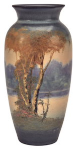 Rookwood Pottery by E.T. Hurley Landscape vase