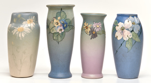 Weller vases, four