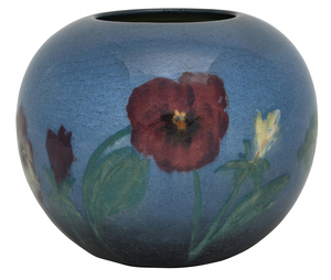 E.T. Hurley for Rookwood Pottery Pansies vase