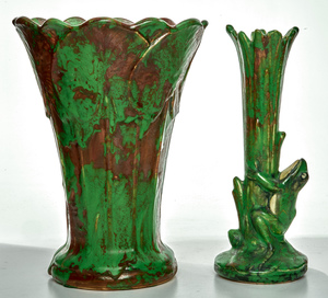 Weller Coppertone vases