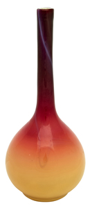 Peachblow glass vase