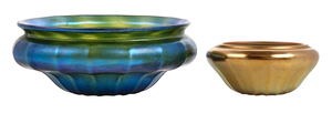 Quezal bowls, group of two