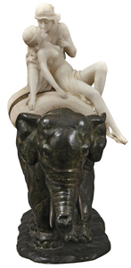 Bronze and alabaster sculpture