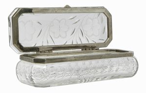 American brilliant cut glass covered boxes