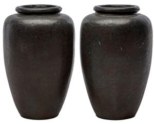 Arts & Crafts vases, pair